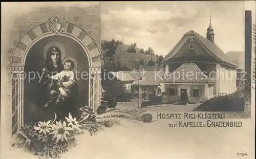 Rigi Kloesterli Hospiz mit Kapelle und Gnadenbild Kat. Rigi Kloesterli