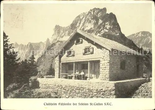 Faehlensee Clubheim Faehlensee Sektion St Gallen Kat. Altmann