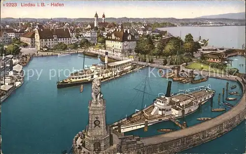 Lindau Bodensee Hafen Dampfer  Kat. Lindau (Bodensee)