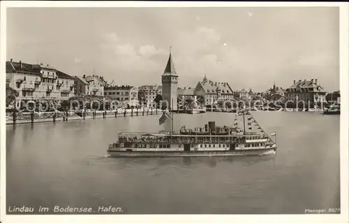 Lindau Bodensee Hafen Dampfer Kat. Lindau (Bodensee)