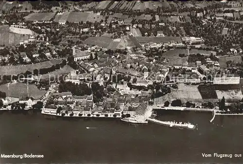 Meersburg Bodensee Fliegeraufnahme Hafen Kat. Meersburg