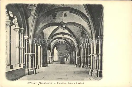 Maulbronn Kloster Paradies innere Ansicht Kat. Maulbronn