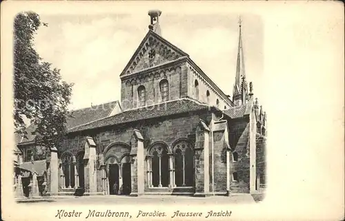 Maulbronn Kloster Paradies Aeussere Ansicht Kat. Maulbronn