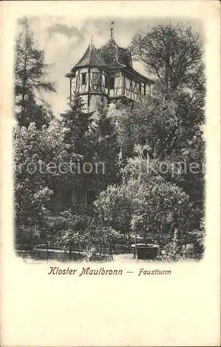 Maulbronn Kloster Faustturm Kat. Maulbronn