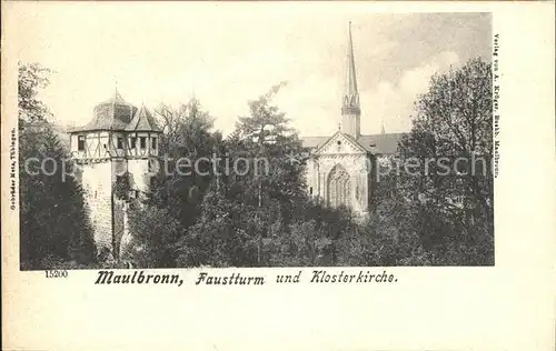 Maulbronn Faustturm Klosterkirche Kat. Maulbronn