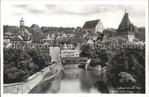 Schwaebisch Hall Boot Bruecke Kat. Schwaebisch Hall