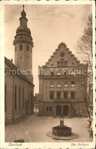 Durlach Rathaus Kat. Karlsruhe