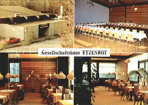 Etzenrot Restaurant Cafe Gesellschaftshaus  Kat. Waldbronn