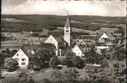 Goeschweiler Ortsansicht mit Kirche Kat. Loeffingen