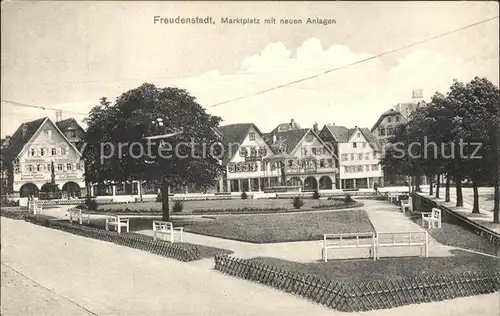 Freudenstadt Marktplatz mit neuen Anlagen Kat. Freudenstadt