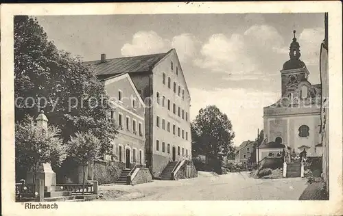 Rinchnach Dorfpartie mit Kirche Kat. Rinchnach