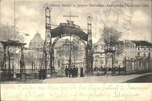 Duesseldorf Intern Gartenbau Ausstellung Haupteingang Kat. Duesseldorf