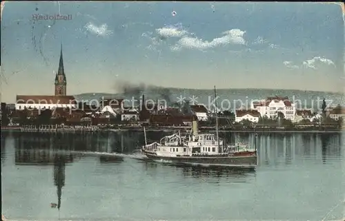 Radolfzell Bodensee Stadtblick mit Faehre Kat. Radolfzell am Bodensee