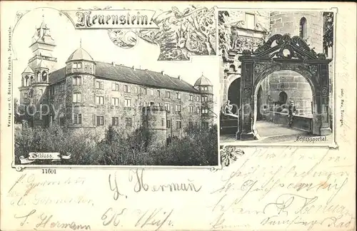 Neuenstein Wuerttemberg Schloss Portal / Neuenstein /Hohenlohekreis LKR