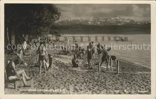 Langenargen Bodensee Strandbad Bootssteg Kat. Langenargen