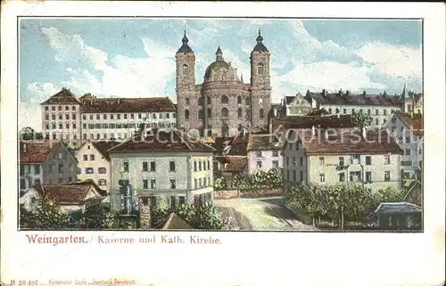 Weingarten Wuerttemberg Kaserne mit Kath Kirche / Weingarten /Ravensburg LKR
