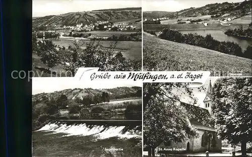 Mulfingen Jagst Panorama Stausee Jagstpartie St Anna Kapelle Kat. Mulfingen