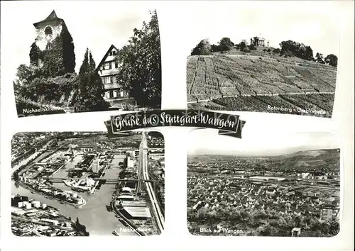 Wangen Stuttgart Michaeliskirche Rotenberg Grabkapelle Neckarhafen Totalansicht Kat. Stuttgart