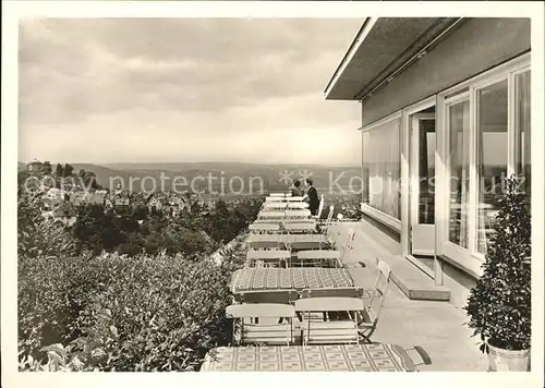 Rotenberg Stuttgart Hoehengaststaette Boehringer Terrassenblick Kat. Stuttgart