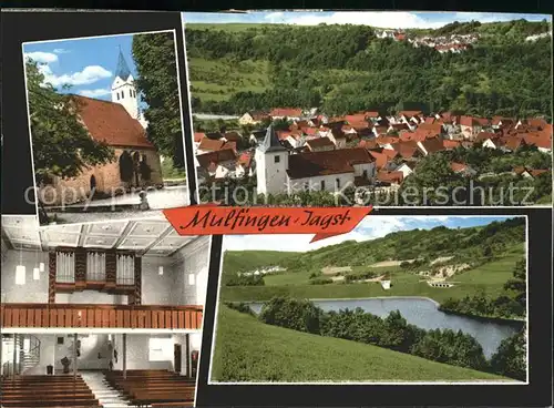 Mulfingen Jagst Kirche Inneres Ortsansicht Panorama Kat. Mulfingen