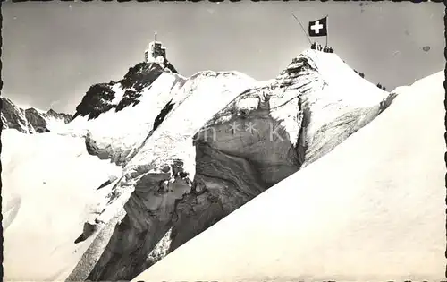 Jungfraujoch mit meteorolog Station an der Sphinx Kat. Jungfrau