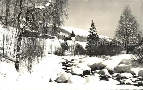 Davos GR Glaris Verschneites Landwasser Kat. Davos