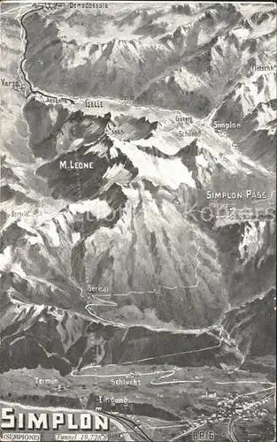 Simplon VS Panoramakarte / Simplon /Rg. Brig