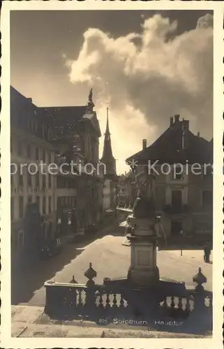 Solothurn Hauptstrasse Brunnen Kat. Solothurn