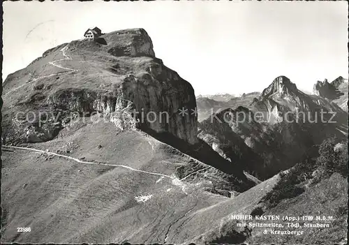 Hoher Kasten mit Spitzmellen Toedi Staubern Kreuzberge Kat. Appenzeller Alpen