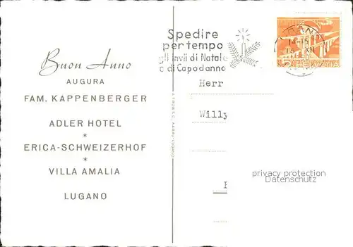 Lugano TI Adler Hotel  Kat. Lugano