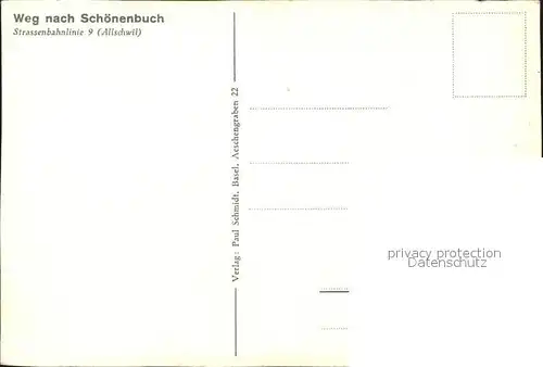 Schoenenbuch Arlesheim Weg Kuenstlerkarte  Kat. Schoenenbuch