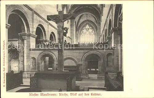 Maulbronn Kloster Blick Lettner Kat. Maulbronn