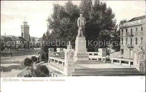 Heilbronn Neckar Bismarckdenkmal Goetzenturm Kat. Heilbronn