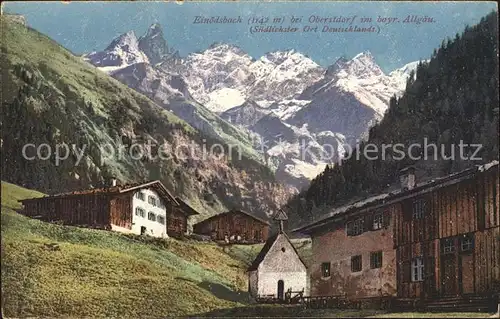 Einoedsbach Haeuser Alpen Kat. Oberstdorf