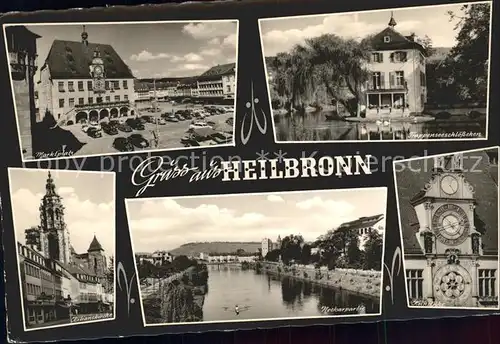 Heilbronn Neckar Marktplatz Kunstuhr Neckar Kat. Heilbronn