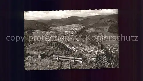 Schiltach Blick v. Kirchberg Kat. Schiltach Schwarzwald