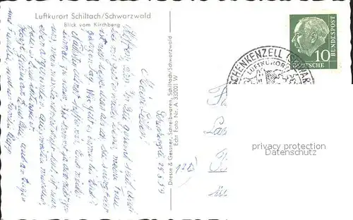 Schiltach Blick v. Kirchberg Kat. Schiltach Schwarzwald