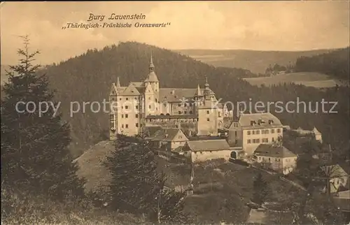 Lauenstein Oberfranken Burg Thueringisch Fraenkische Grenzwarte Kat. Ludwigsstadt