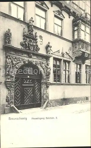 Braunschweig Hauseingang Reichstr. 3 Kat. Braunschweig