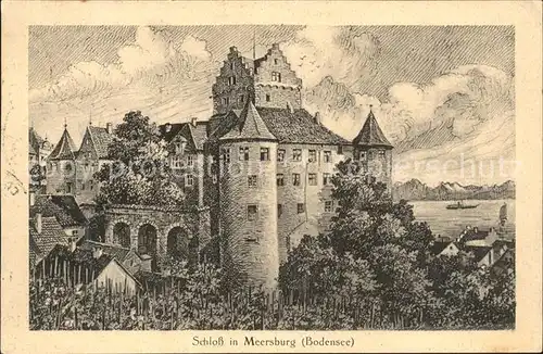 Meersburg Bodensee Schloss Kat. Meersburg