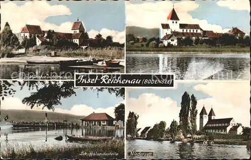 Reichenau Bodensee Niederzell Schiffslandestelle Muenster  Kat. Reichenau