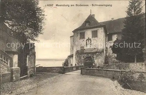 Meersburg Bodensee Schlosseingang Kat. Meersburg