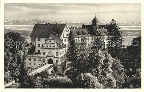 Heiligenberg Baden Schloss Blick Schweizer Alpen Kat. Heiligenberg