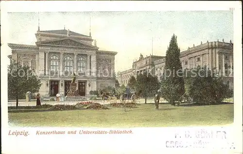 Leipzig Konzerthaus Universitaet Bibliothek Kat. Leipzig
