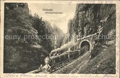 Hoellental Schwarzwald Hirschsprungtunnel Eisenbahn Kat. Buchenbach