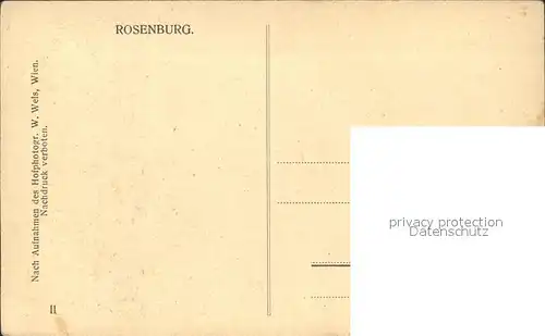 Rosenburg-Mold Schloss Rosenburg / Rosenburg-Mold /Waldviertel