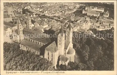 Speyer Rhein Fliegeraufnahme Kaiserdom Kat. Speyer