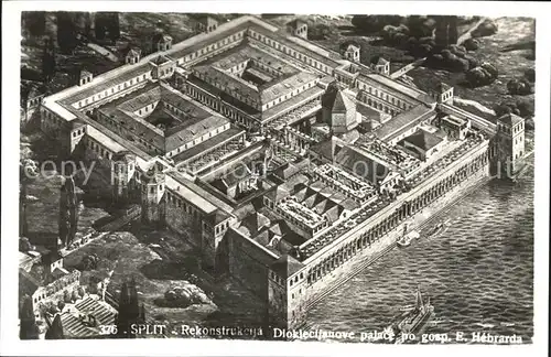 Split Spalato Rekonstrukcija Dioklecijanove Palace B. Hebrarda Kat. Split