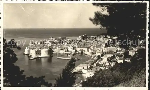 Dubrovnik Ragusa Blick auf Hafen und Altstadt Kat. Dubrovnik