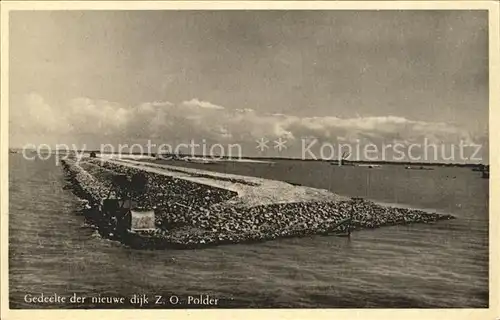 Harderwijk Gedeelte der nieuwe dijk Z. O. Polder Deich Kat. Harderwijk